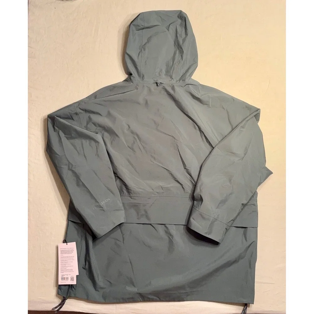 Lululemon Oversized Hooded Rain Jacket In Medium Forest - Size 10